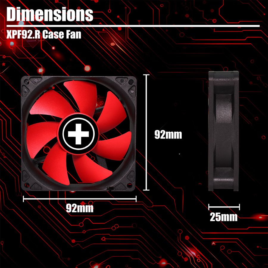 Xilence XPF92.R 92mm Performance Ventilateur de boîtier, 3PIN