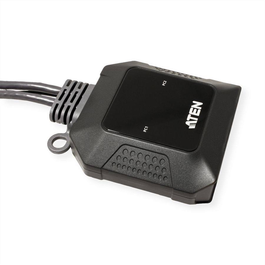 ATEN US3312 Commutateur KVM DisplayPort 4K 2 ports USB-C avec sélecteur de port à distance