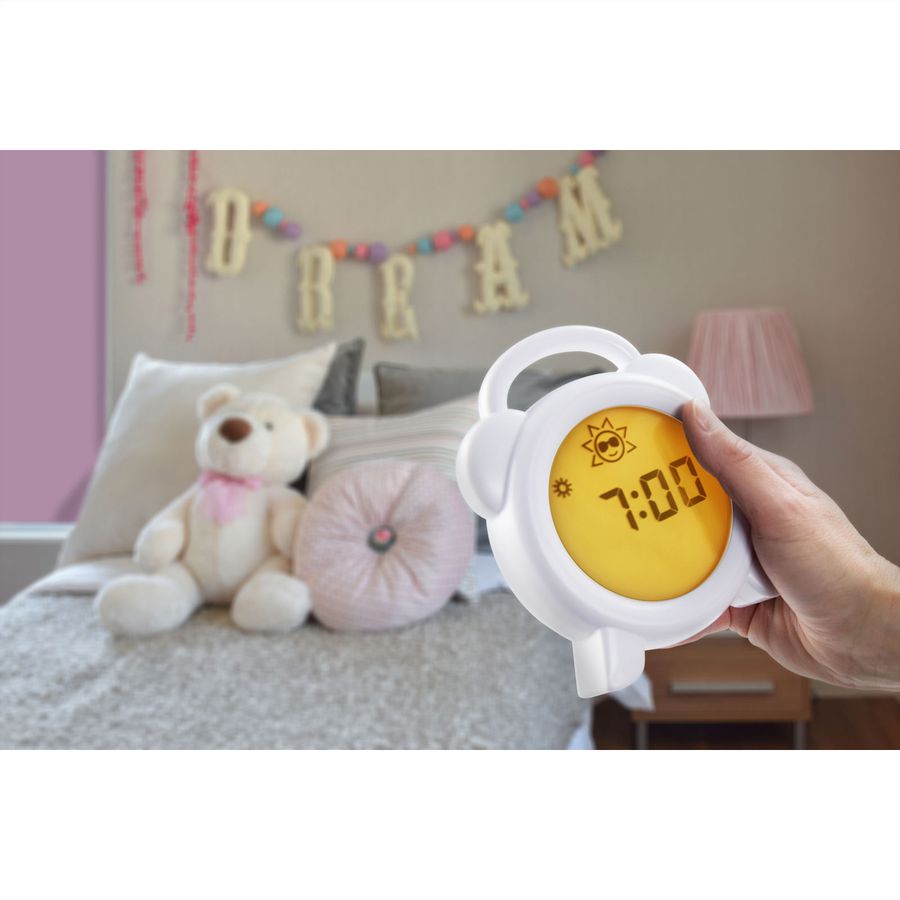 Alecto Baby entraîneur de sommeil veilleuse et réveil BC-100, Blanc