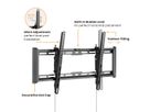 VALUE Support mural TV, distance murale de 47 mm, inclinable, 37–80 pouces, jusqu'à 75 kg