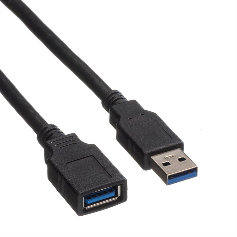 ROLINE Câble USB 3.2 Gen 1 Type A-A, M/F, noir, 1,8 m