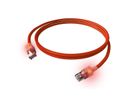 EasyLan DualBoot LED Patchkabel RJ45 S/FTP Kat.6A (Class EA), mit saCon Stecker, LSOH, rot, 7 m