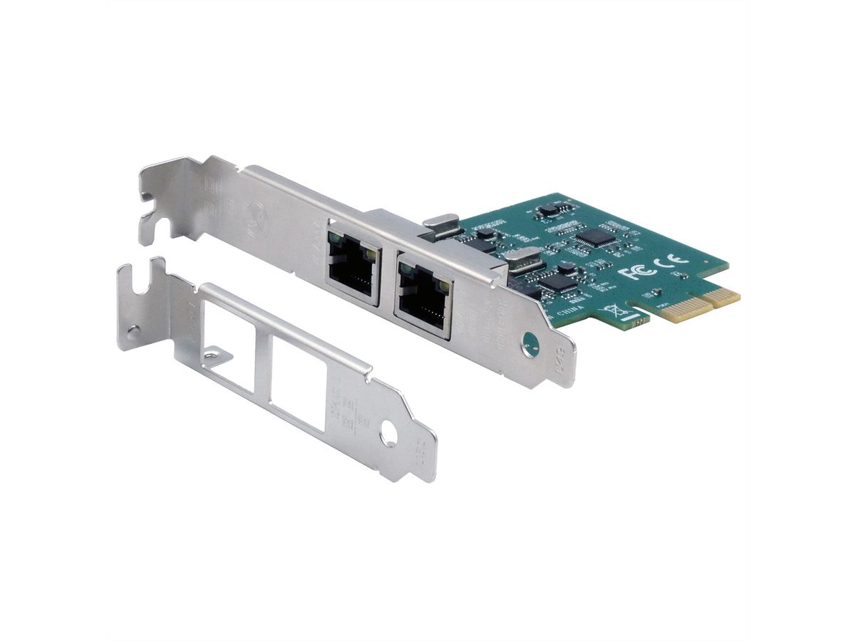 EXSYS EX-60102 Carte PCIe 2 ports Gigabit