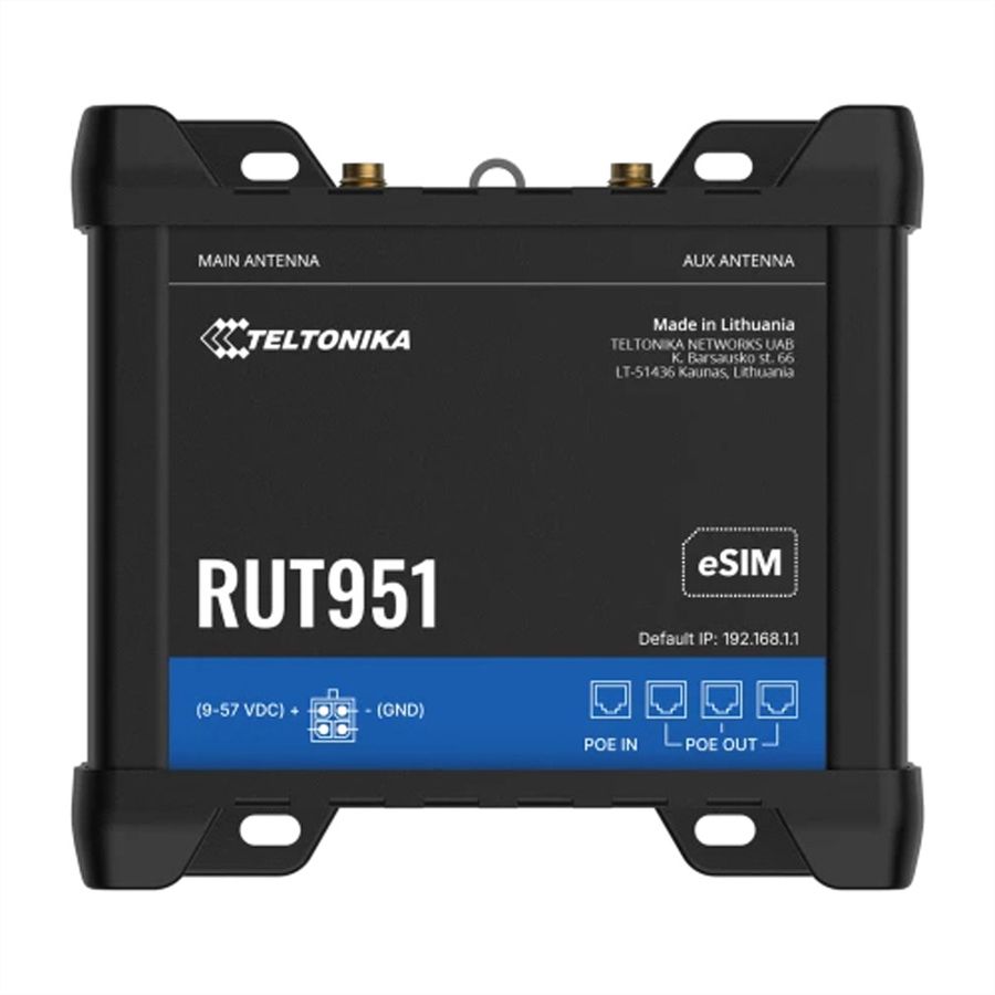 TELTONIKA RUT951 LTE/4G Industrie Router PoE, ohne Netzteil, RUT951B10J00