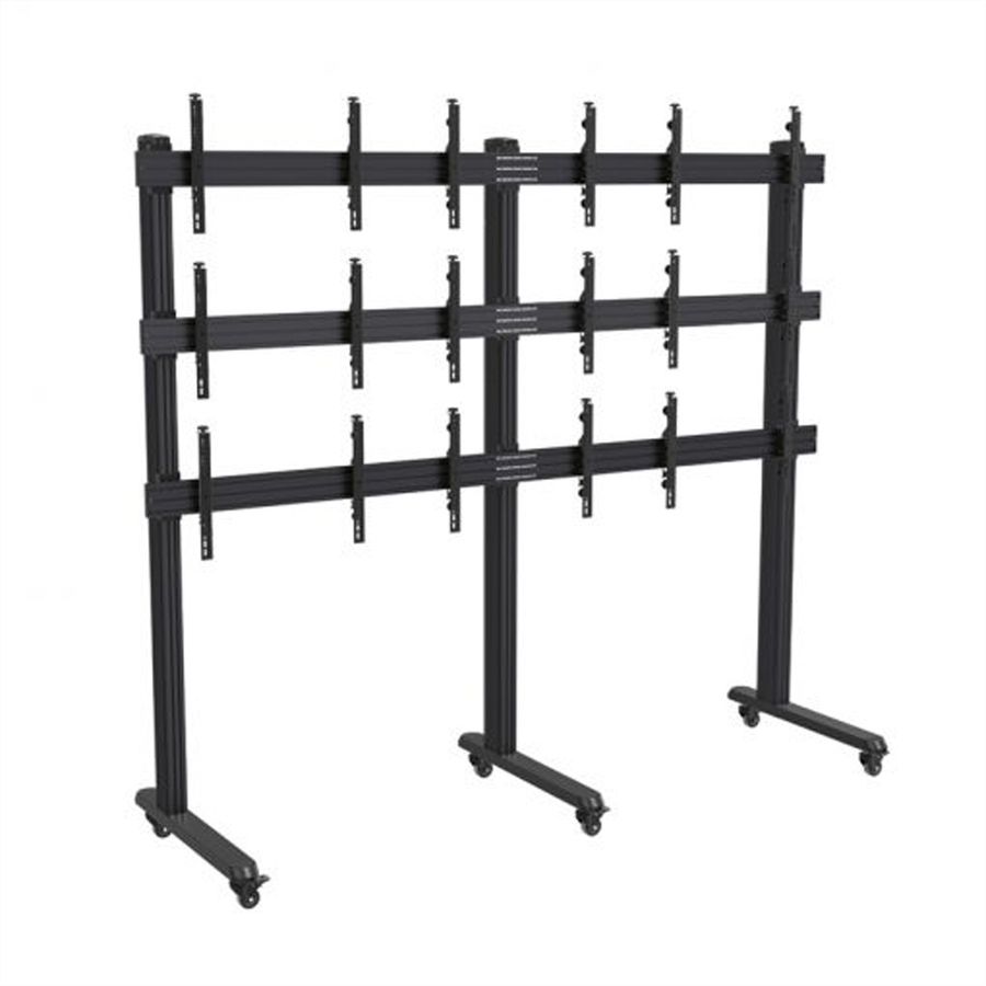 Hagor Wandhalterung HA-VWT 3 x 3 Landscape, Videowall-Trolley, schwarz