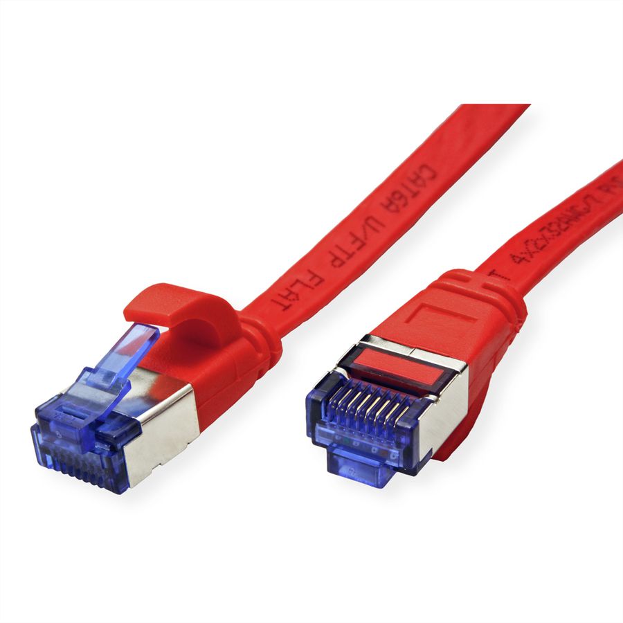 VALUE Patchkabel Cat.6A (Class EA) FTP, extra-flach, rot, 2 m