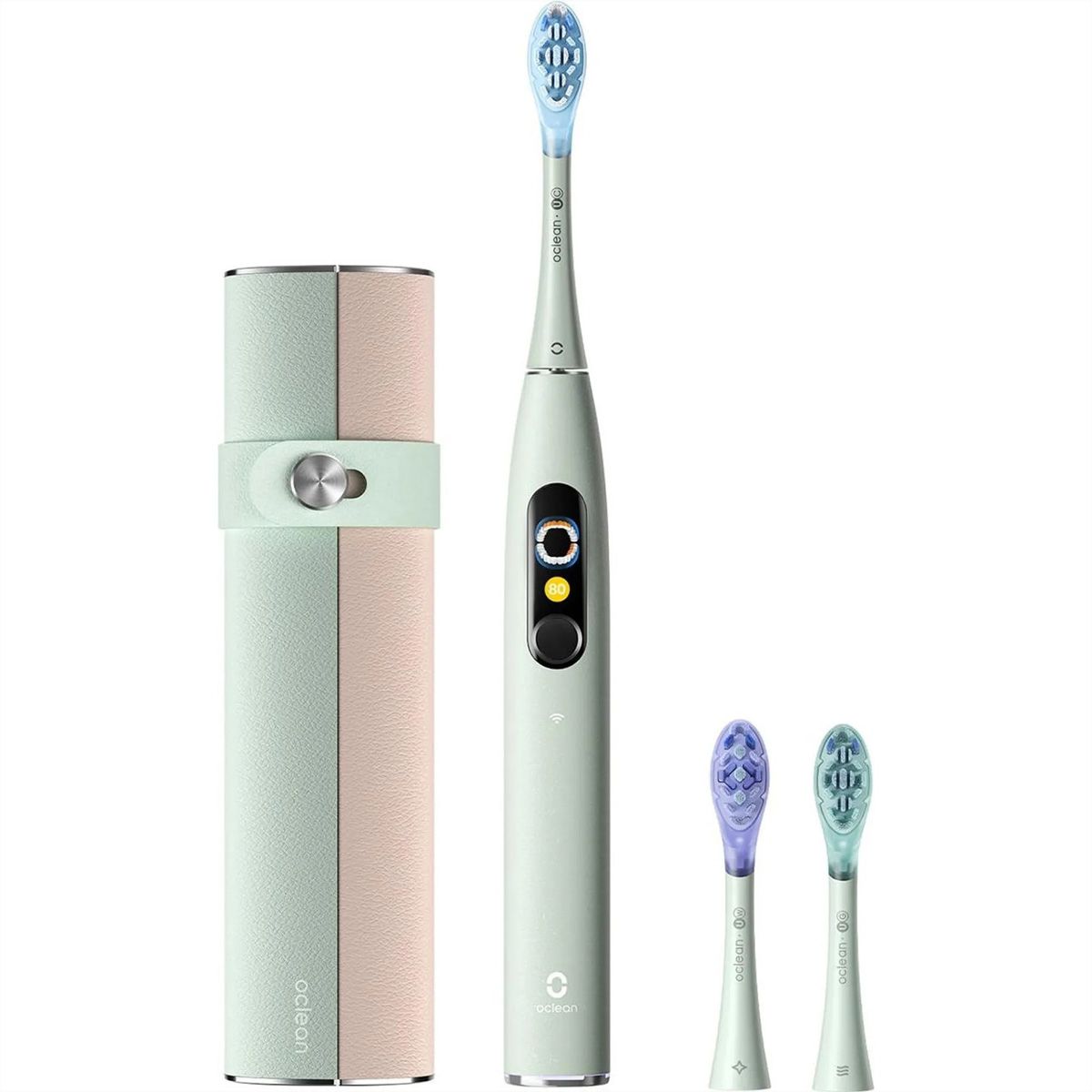 Oclean X Ultra 20 Set Schallzahnbürste grün, 84’000 Bewegungen/min, Smart Touchscreen, 40 Tage Akku
