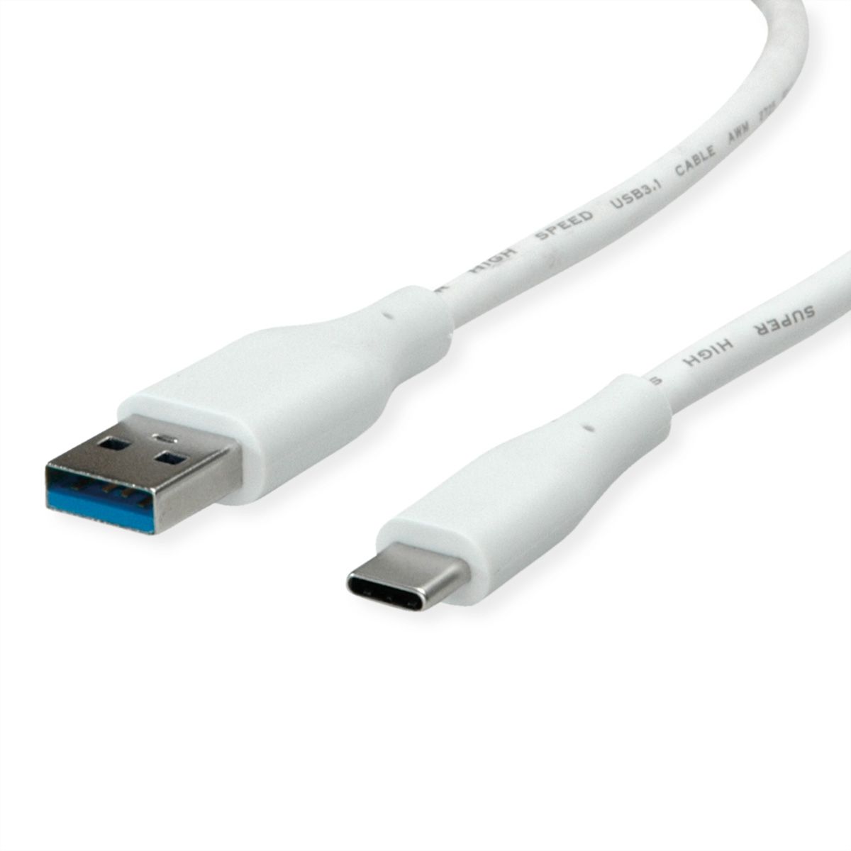 VALUE Câble USB 3.2 Gen 1, A-C, M/M, blanc, 2 m
