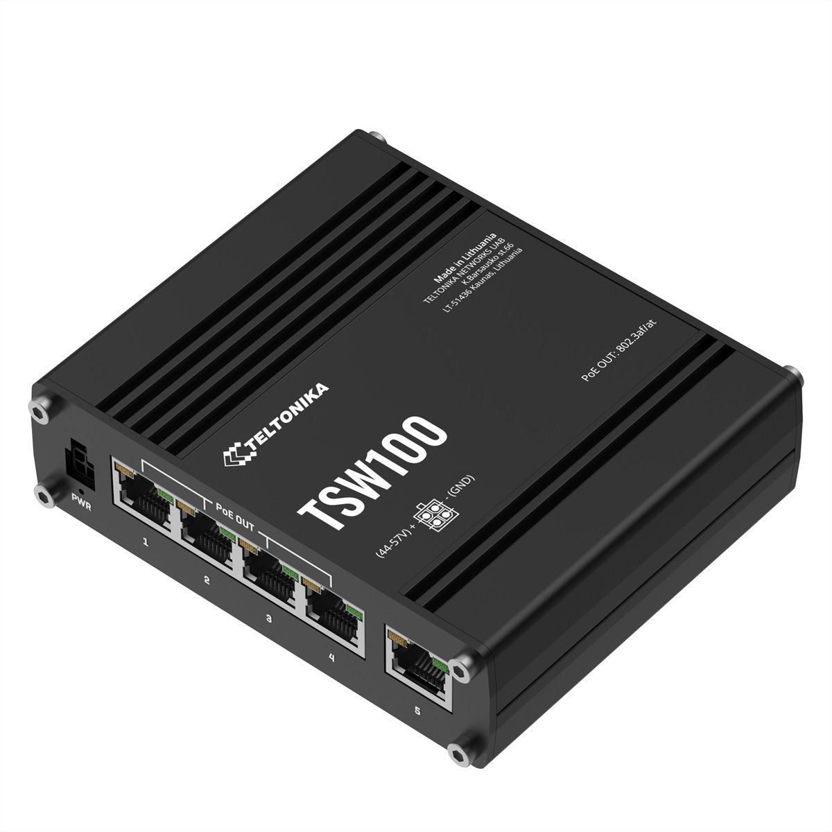 TELTONIKA TSW100 Industrial Switch Unmanaged PoE+ Gigabit