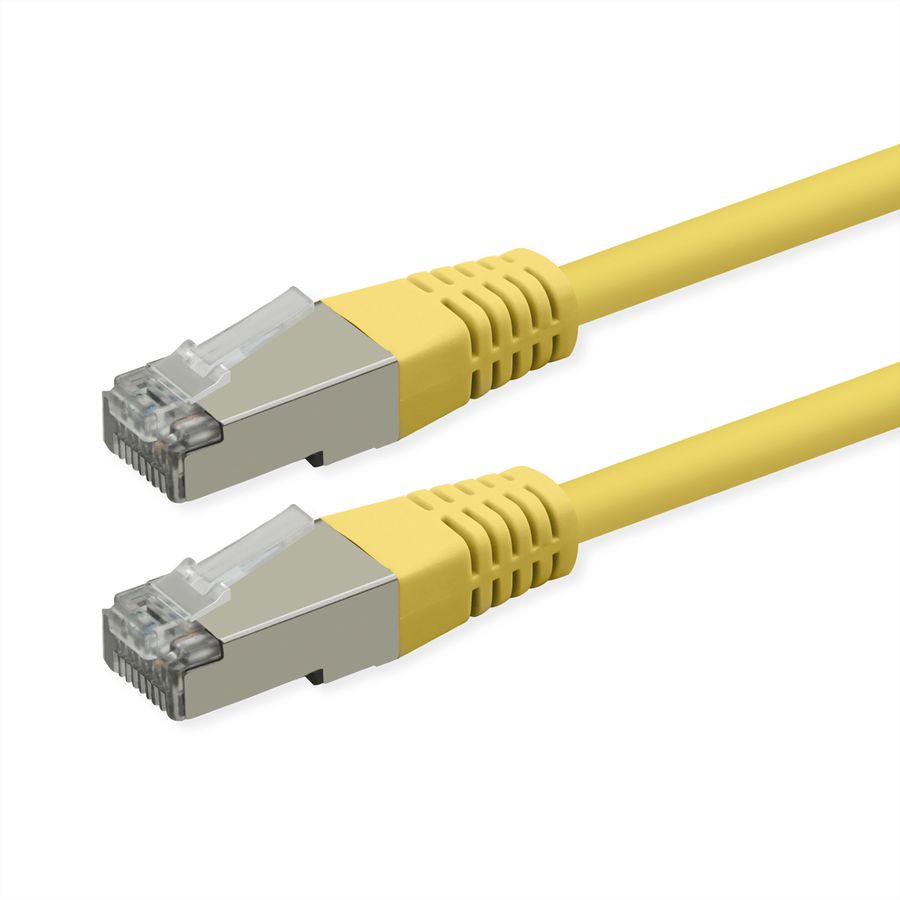 ROLINE Patchkabel Cat.6 (Class E), PoE, S/FTP (PiMF), gelb, 5 m