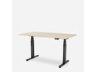 WRK21 Bureau Work 140 x 80 cm, Hauteur réglable, Mandal érable / Noir