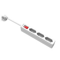 VALUE 3-fach Euro-Steckdosenleiste, mit Schalter, Konturenstecker, weiß, 2 m