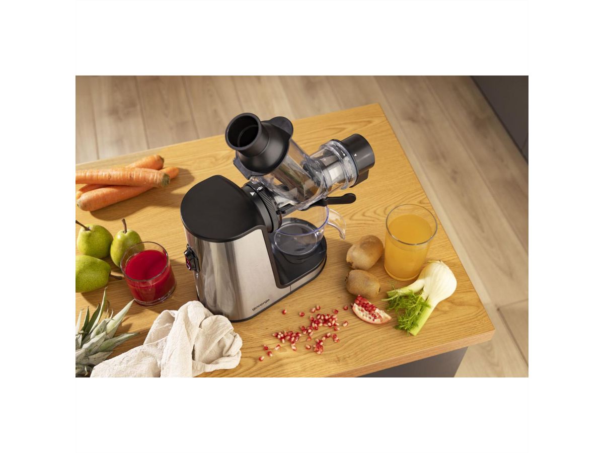Gorenje Slow Juicer JC200BE, 200W, schwarz/silber
