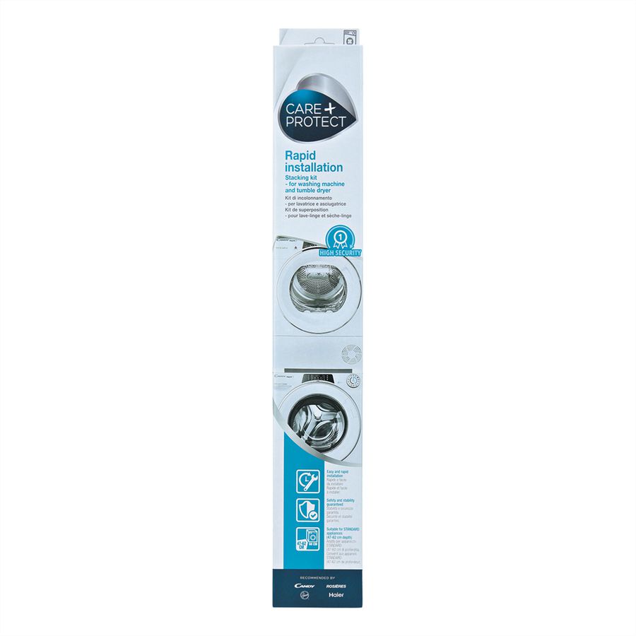 Care+ Protect Kit d'empilage pour Standard, Lave-linge et sèche-linge (47 - 62cm de profondeur)