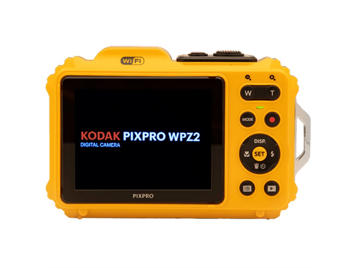 Kodak Caméra sous-marine WPZ2, jaune, zoom optique 4x, 15m, 16MP, WiFi, vidéo HD