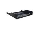 VALUE Etagère 19", 2U, 400 mm, max. 25kg, forme en U, noir