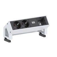 BACHMANN DESK2 2x Schutzkontakt 1x ABD GST18, weiß