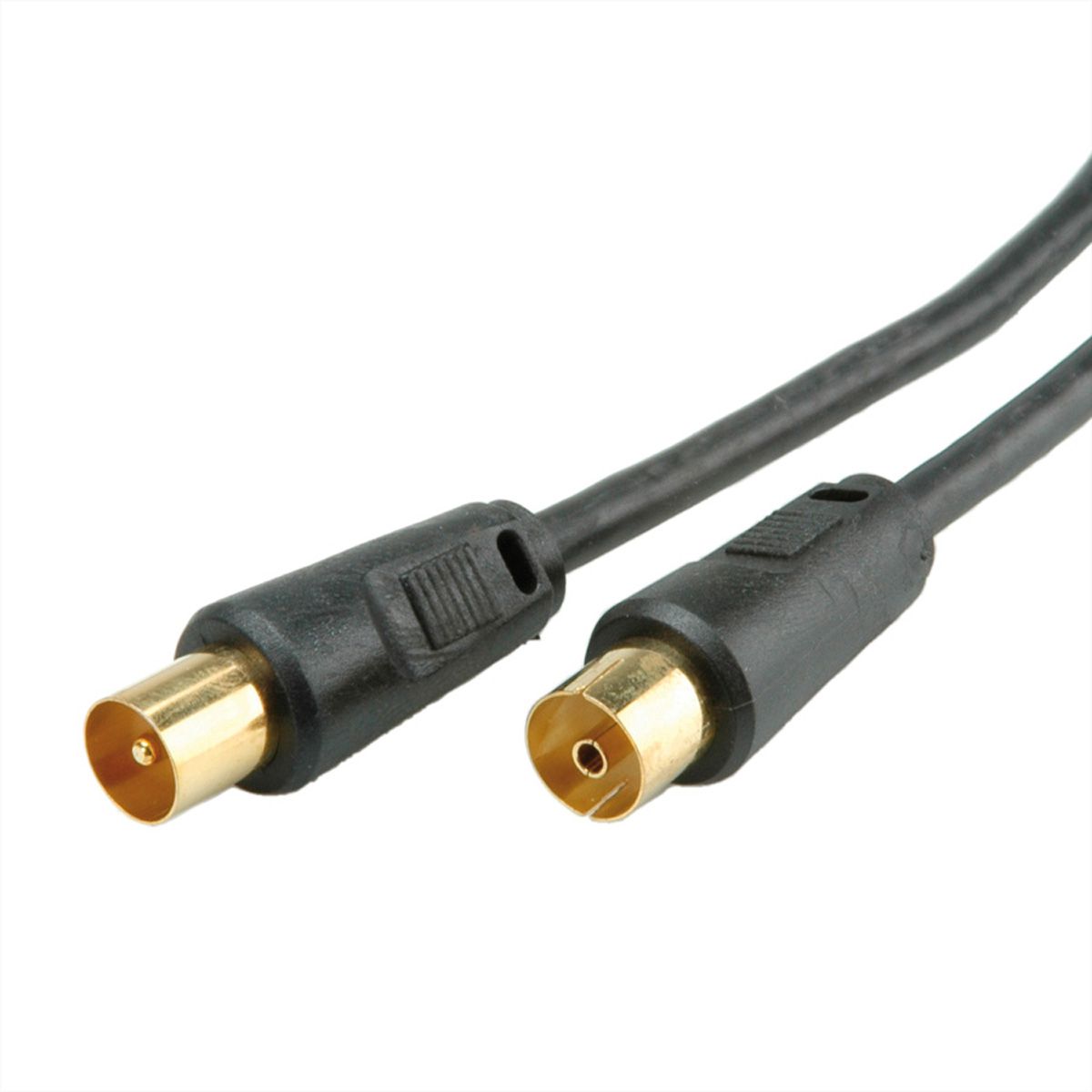 Câble d'antenne TV >100dB M/F, noir, 2,0m