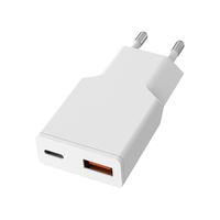 VALUE USB Charger mit Euro-Stecker, 2 Ports Typ A+C, 20W