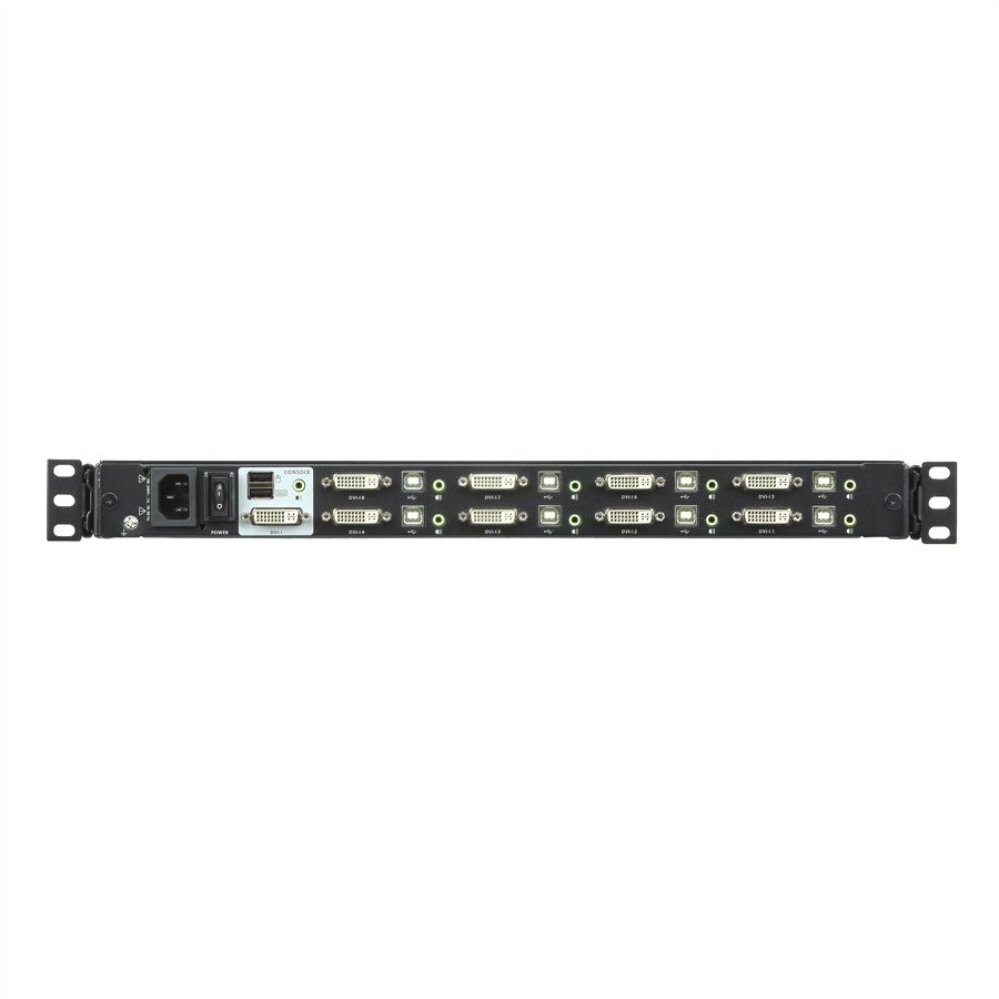 ATEN CL6708MW 43cm LCD KVM Switch, USB-DVI  8 Port, CH-Layout