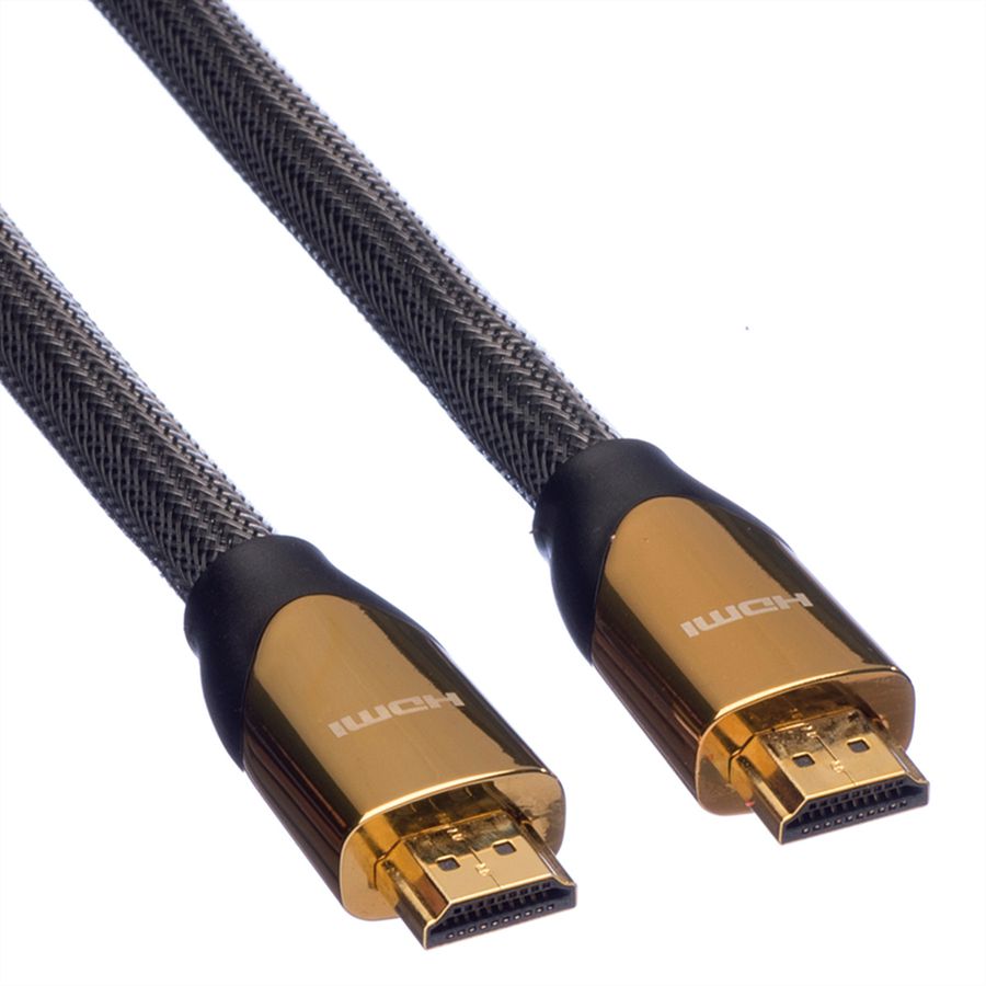 ROLINE 4K PREMIUM HDMI Ultra HD Kabel mit Ethernet, ST/ST, schwarz, 4,5 m