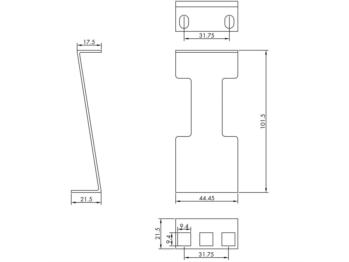 VALUE Extension de profondeur, 101,5mm, 1U