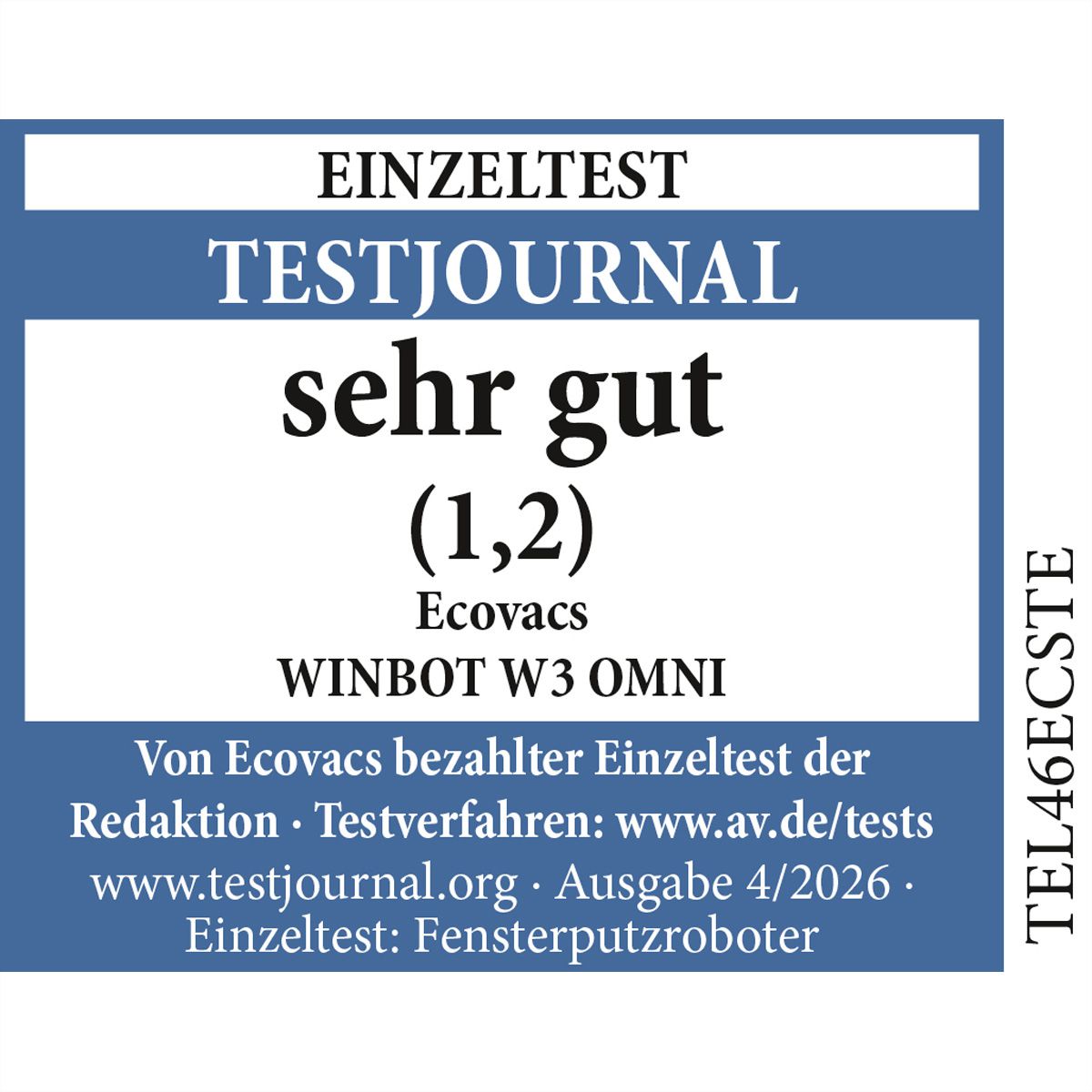 Ecovacs Fensterreiniger W3 OMNI Winbot, weiß