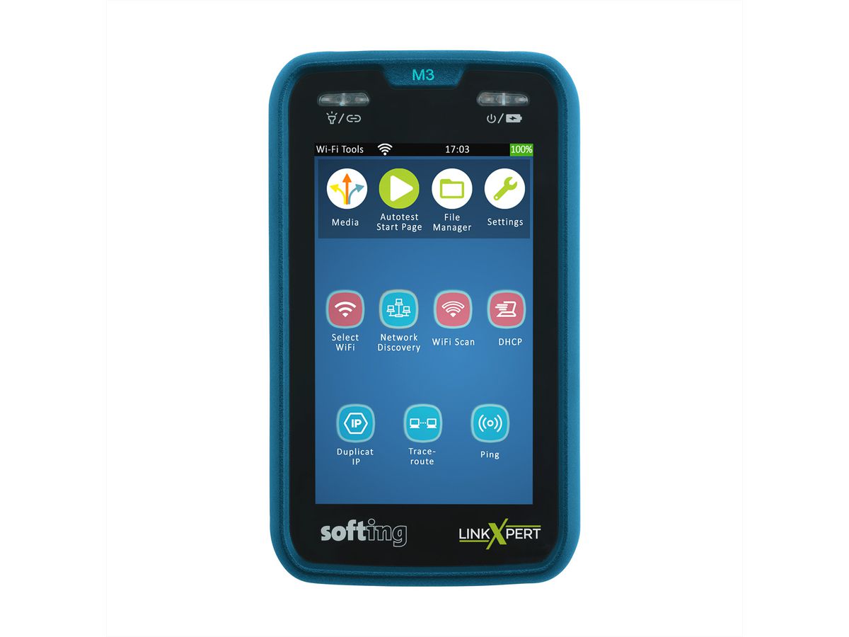 SOFTING LinkXpert M3, 3-Medien-Multitool zum einfachen Testen von LAN-Netzwerken
