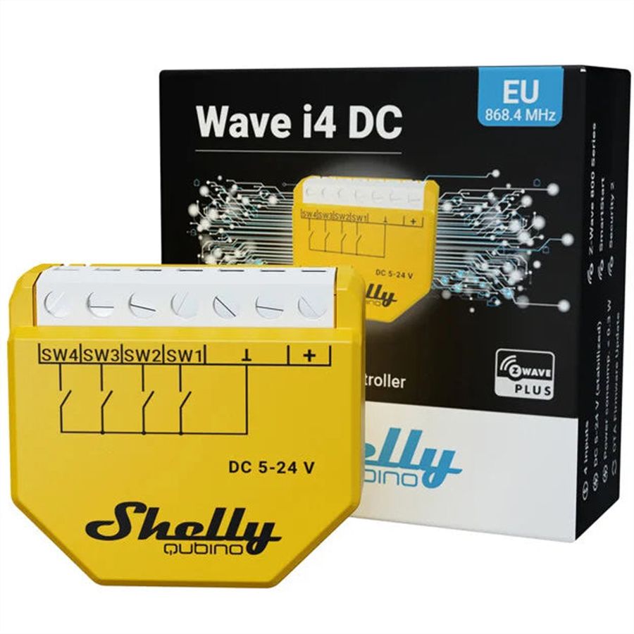 Shelly  Interface de boutonQubino Wave i4
