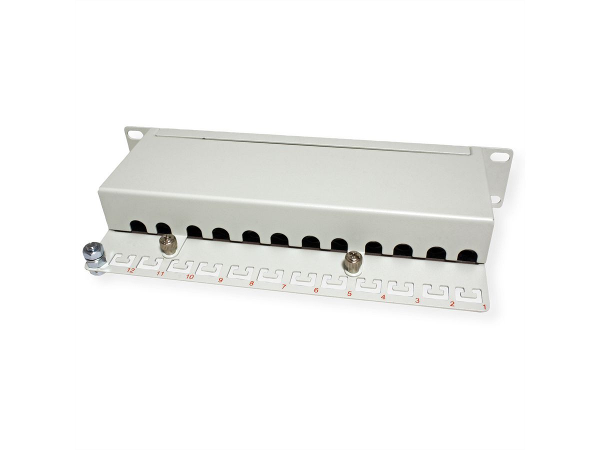 ROLINE 10-Zoll Patchpanel 12 Ports, Cat.6A (Class EA), geschirmt
