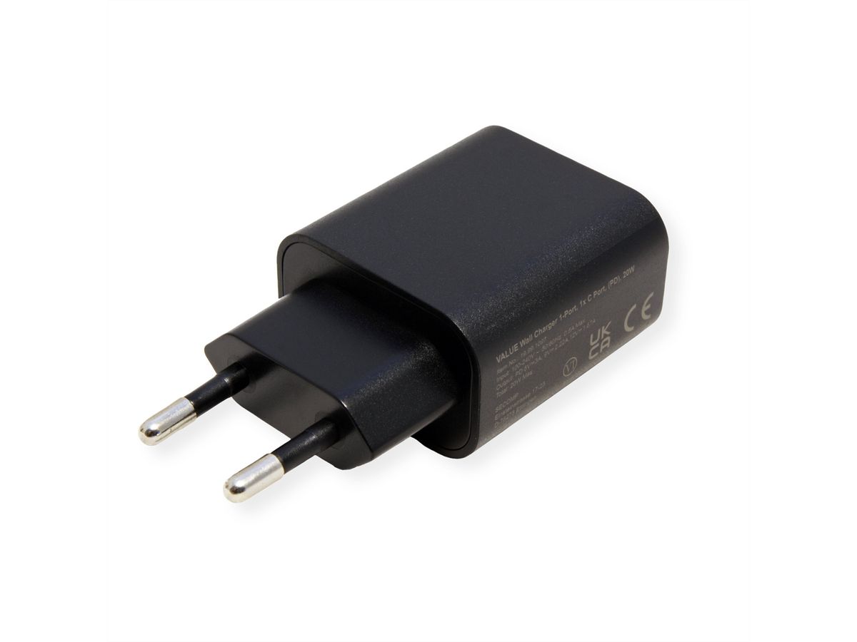 VALUE Chargeur USB avec prise Euro, 1 port, QC3.0, 20W