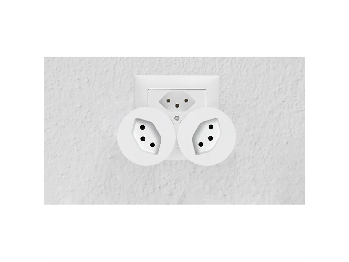 Steffen Prise adaptatrice sans fil, Blanc 1x (max.2500W), avec télécom