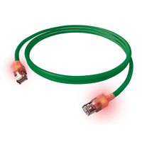 Cordon EasyLan DualBoot® LED Cat.6A (Classe EA) S/FTP, LSOH, vert, 0,5 m