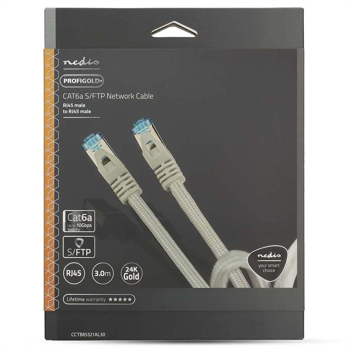 Nedis Cordon réseau S/FTP Cat.6A, blanc, 3.0m