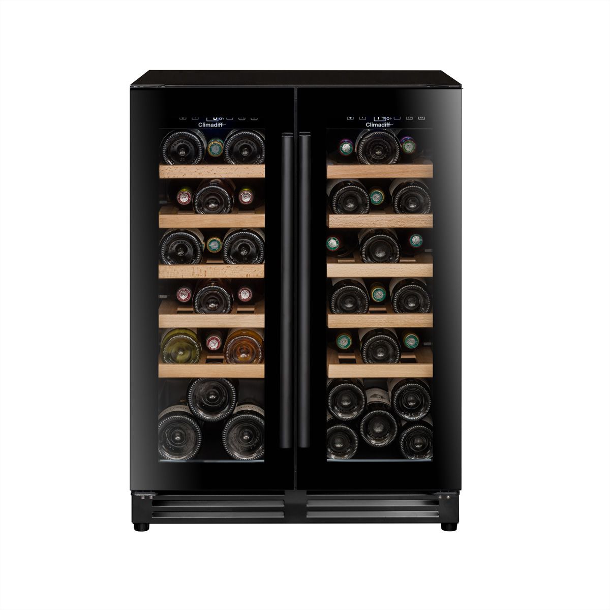 Climadiff Armoire à vin CBU40D1B, encastrable, 2 zones, 40 bouteilles