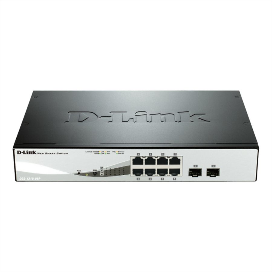 D-Link DGS-1210-08P Switch Web Smart Gigabit PoE 8 ports