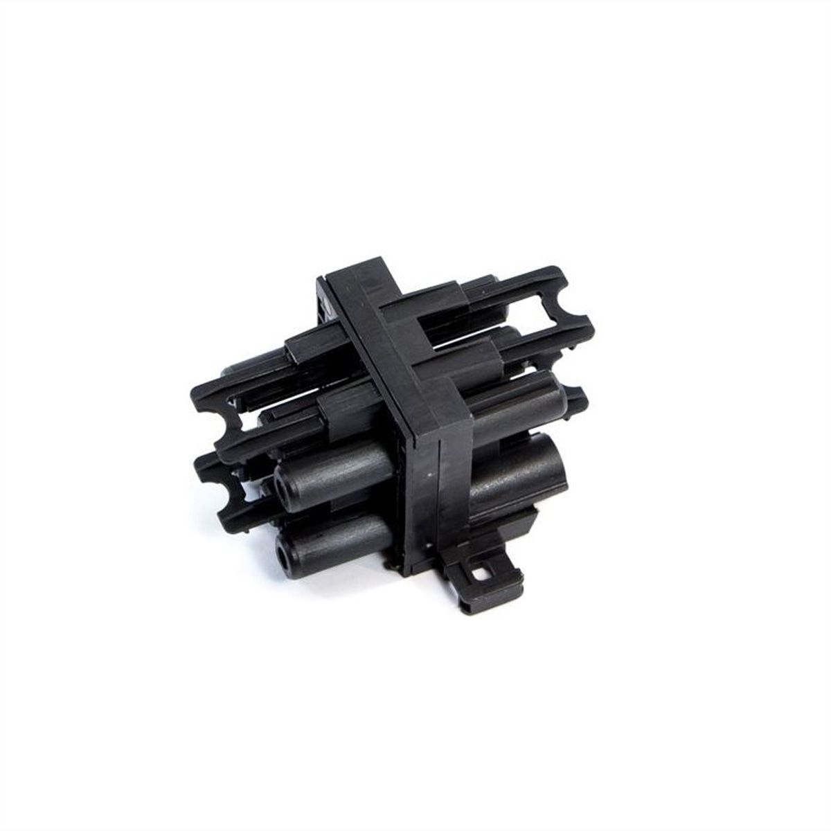BACHMANN Bloc de distribution WIELAND GST18 1xIn/3xOut avec pattes de blocage, noir