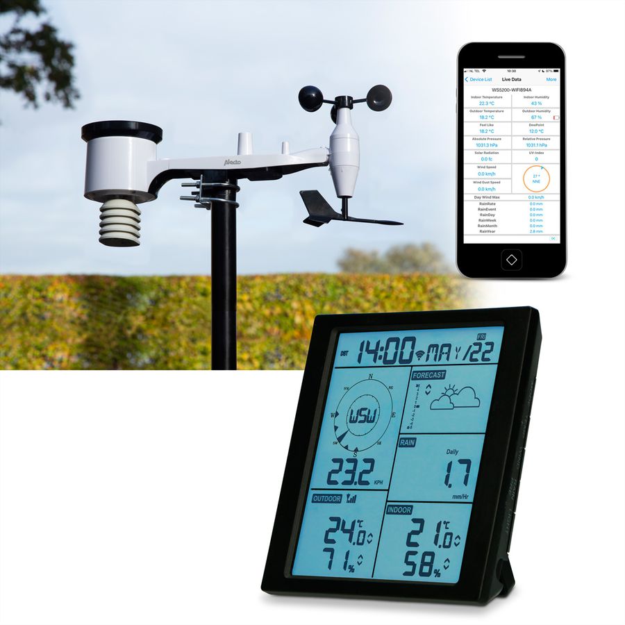 Alecto Station météo WS5200 6 en 1 WIFI avec application