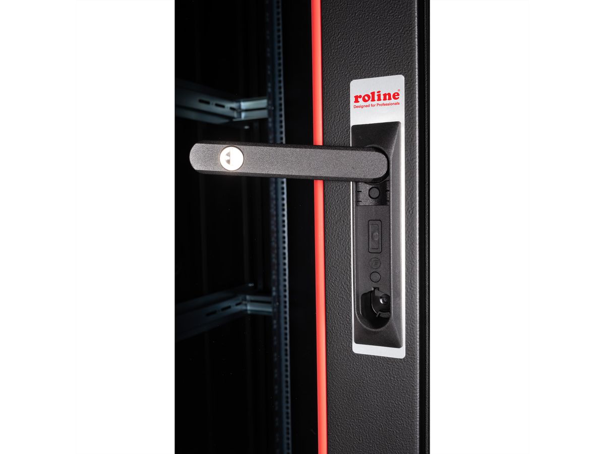ROLINE 19" Baie réseau Pro 47U, 600x800 LxP Porte verre noir