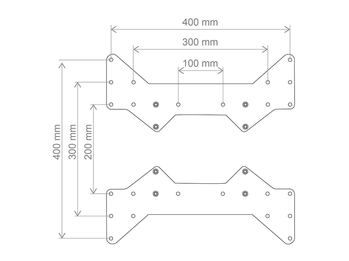 Hagor Adapter-Set VESA 400, schwarz