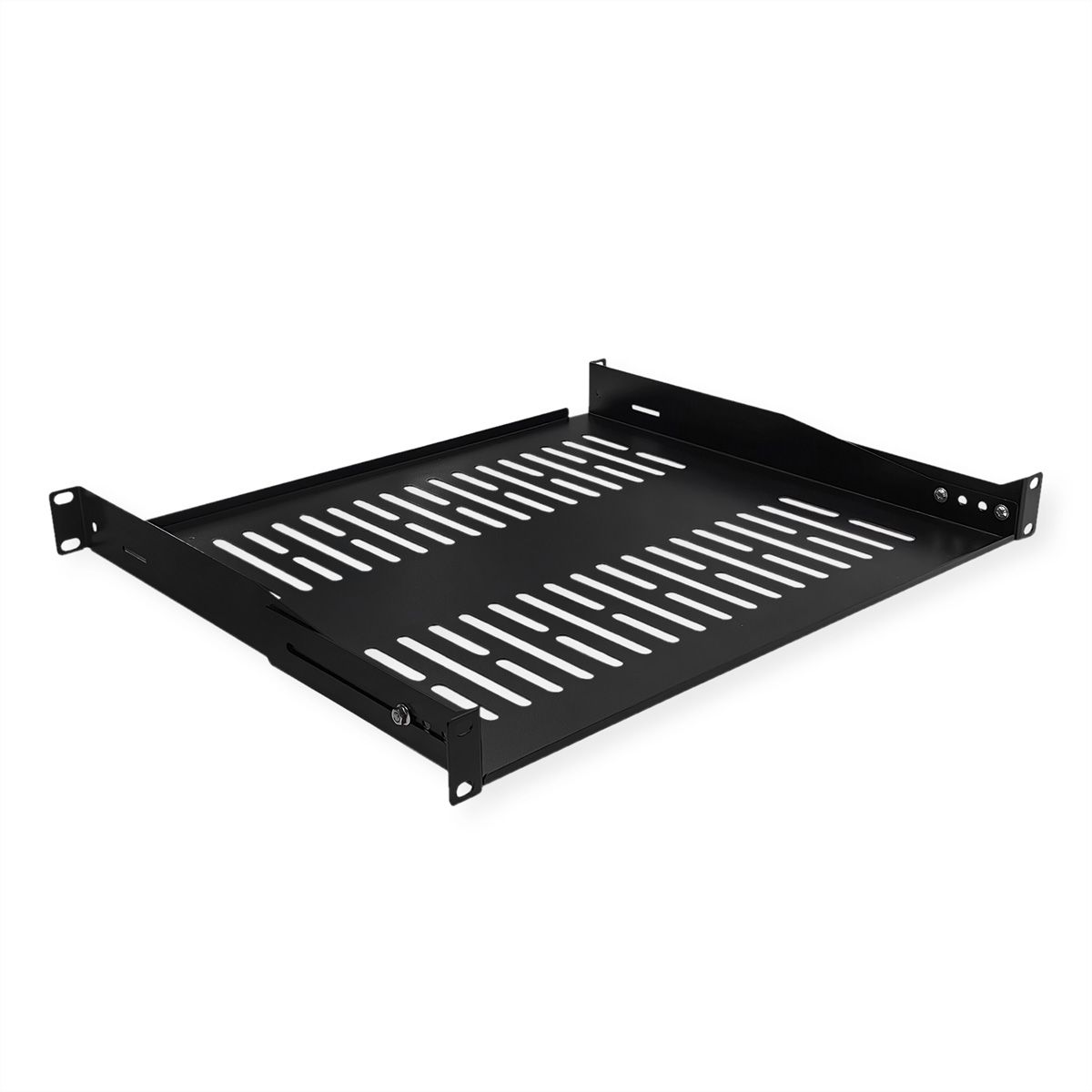 VALUE 19-Zoll-Geräteträger 1 HE, T: 400mm, max. 25 kg, U-Form, schwarz