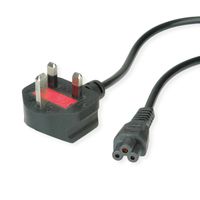 VALUE Câble d'alimentation UK, pour notebook, 3A, noir, 1,8 m