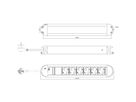 BACHMANN PRIMO Bâti de prises 6x contact de protection, aluminium, 1,75 m