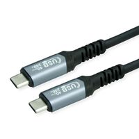 VALUE Câble USB4 Gen3x2, C–C, M/M, 8K UHD-2, 40Gbit/s, 240W, noir, 0,5 m