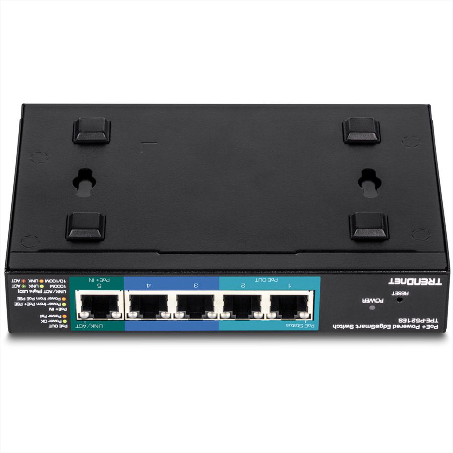 TRENDnet TPE-P521ES Switch EdgeSmart alimenté PoE+ Gigabit à 5 ports avec passthrough PoE