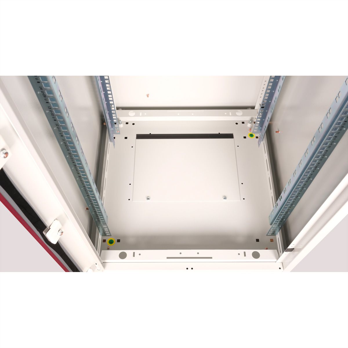 ROLINE 19-Zoll Netzwerkschrank Basic 22 HE, 600x600 BxT Glastür grau