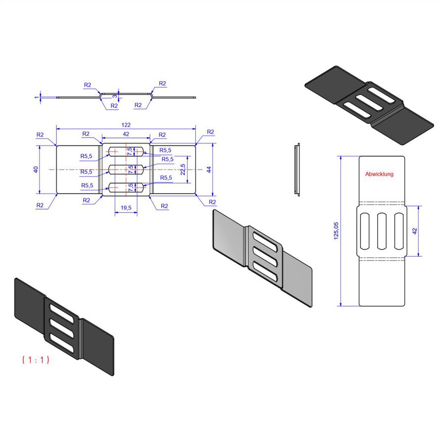 BACHMANN Equerre de raccordement PDU Basic