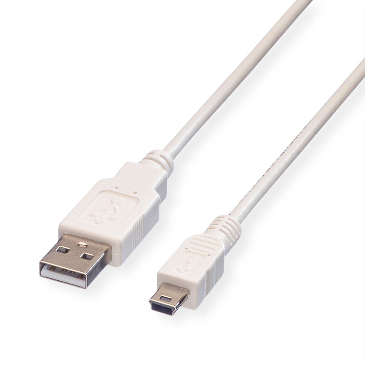 VALUE Câble USB 2.0, type A - mini 5-broches, blanc, 0,8 m
