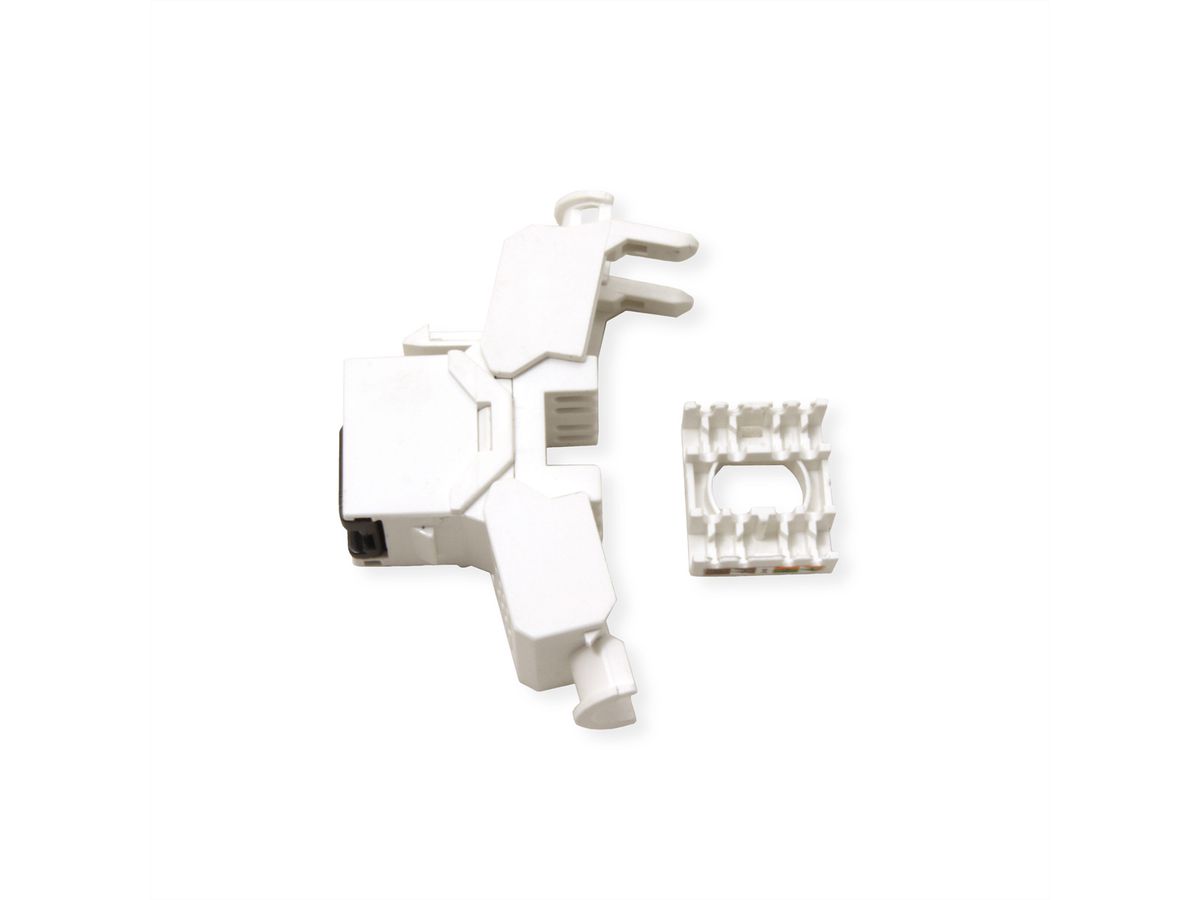 VALUE Keystone Cat.6A (Classe EA), RJ-45, non-blindé, sans outil, blanc