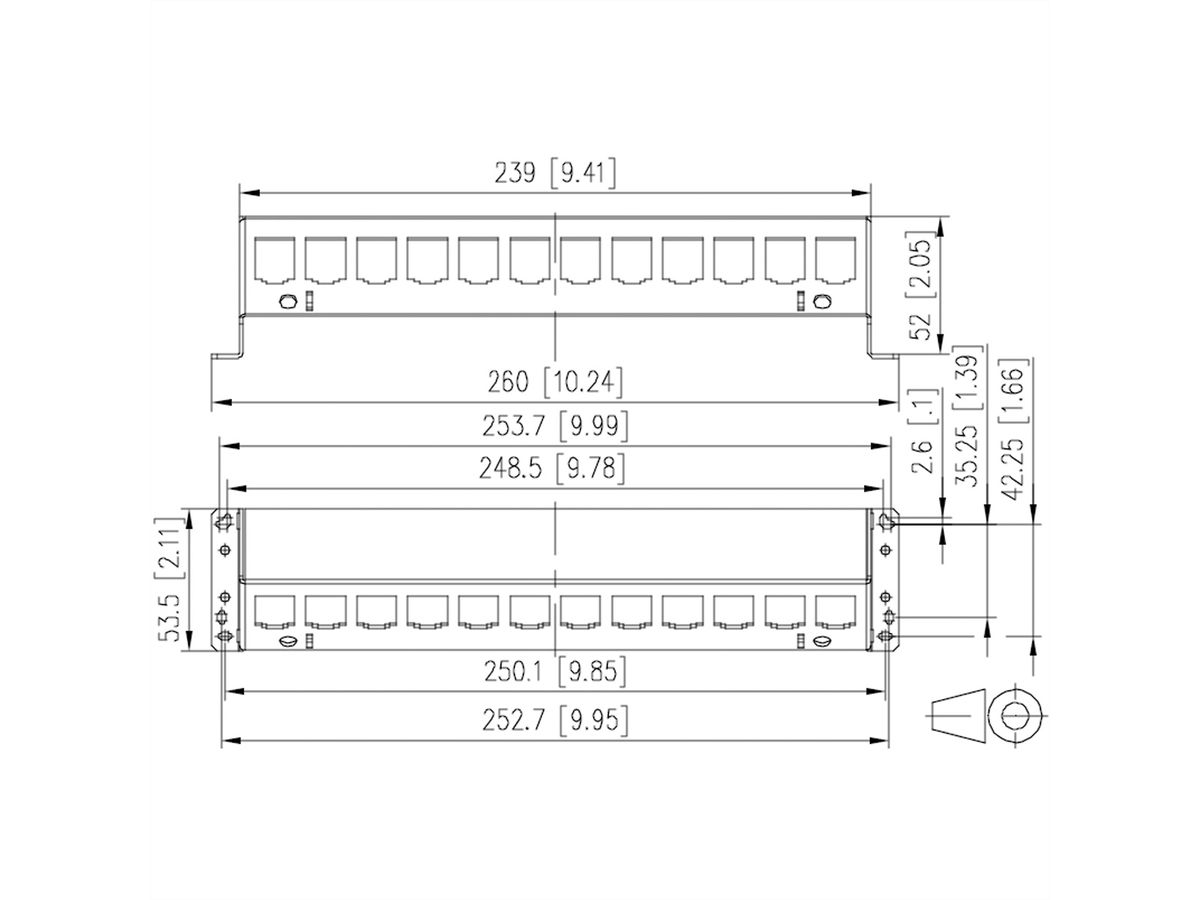 METZ CONNECT SmartConnect Patchpanel 12 ports module MC